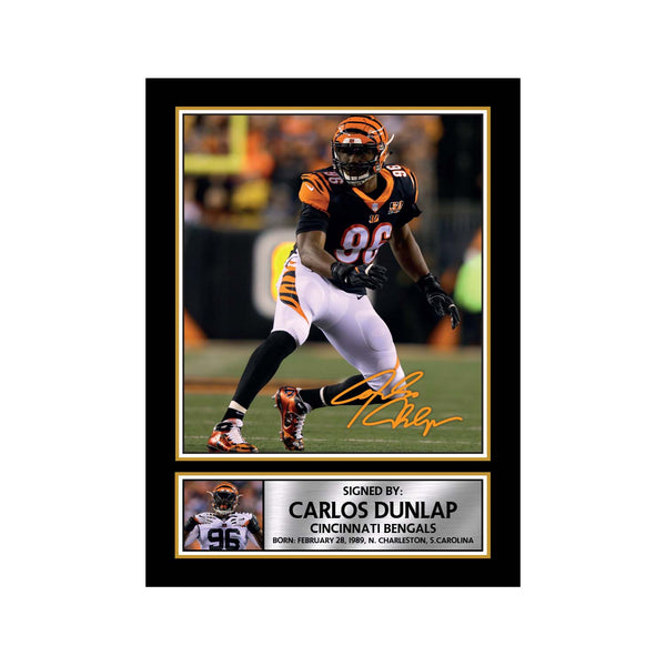 Carlos Dunlap American Football Printed Signature Print