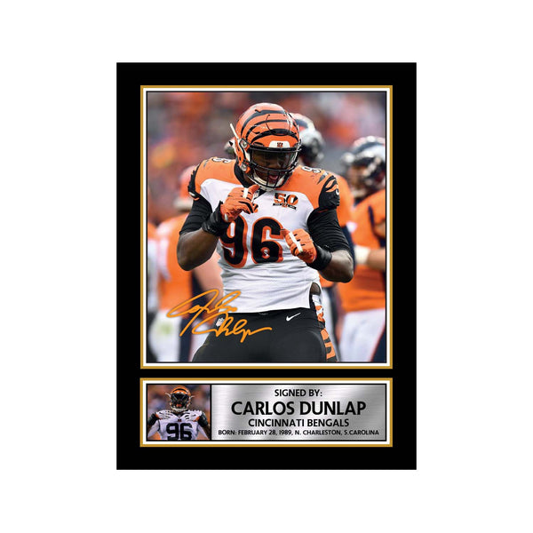 Carlos Dunlap 2 American Football Printed Signature Print