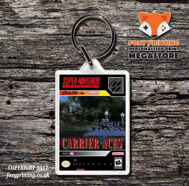 Carrier Aces Game Inspired Retro Gaming Keyring
