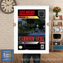 Carrier Aces Super Nintendo GAME INSPIRED THEME Retro Gaming Poster A4 A3 A2 Or A1