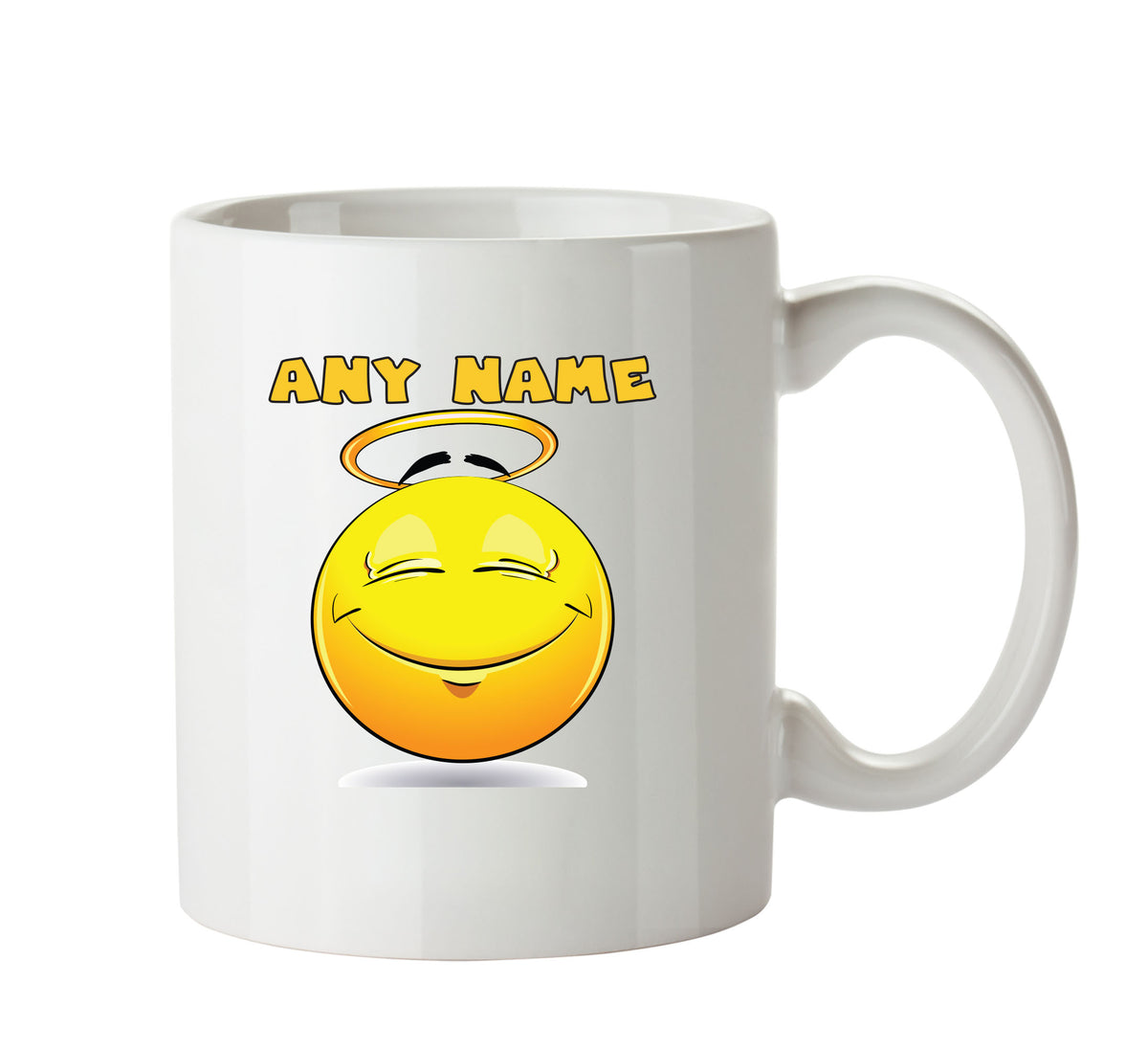 Cartoon Angel Emoji Emoticons Mugs FUNNY – printed mug product image 1