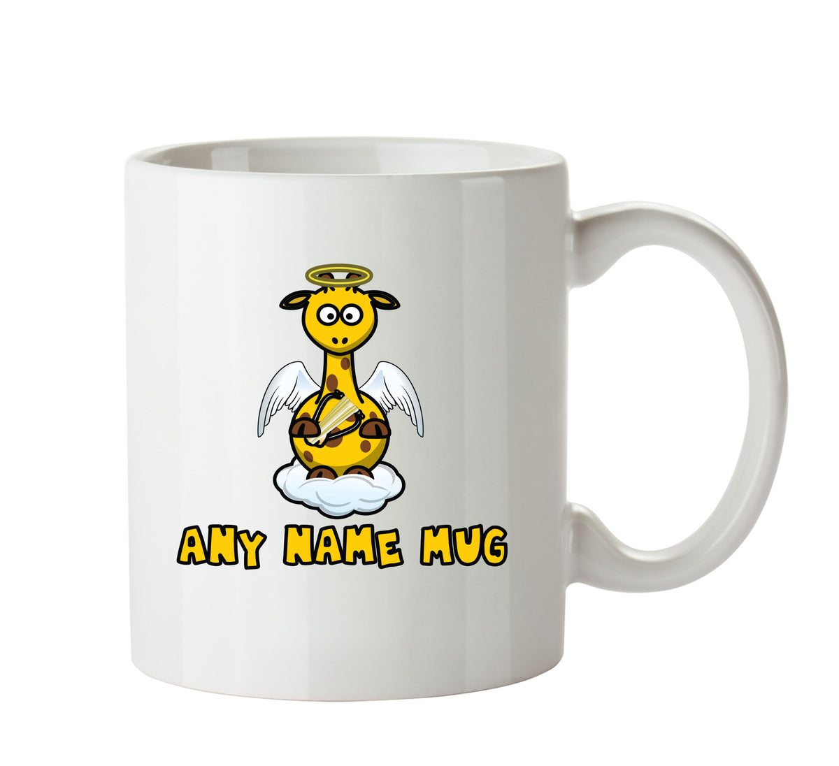 Personalised Angel Giraffe Mug CARTOON Mug Office Mug – printed mug product image 1