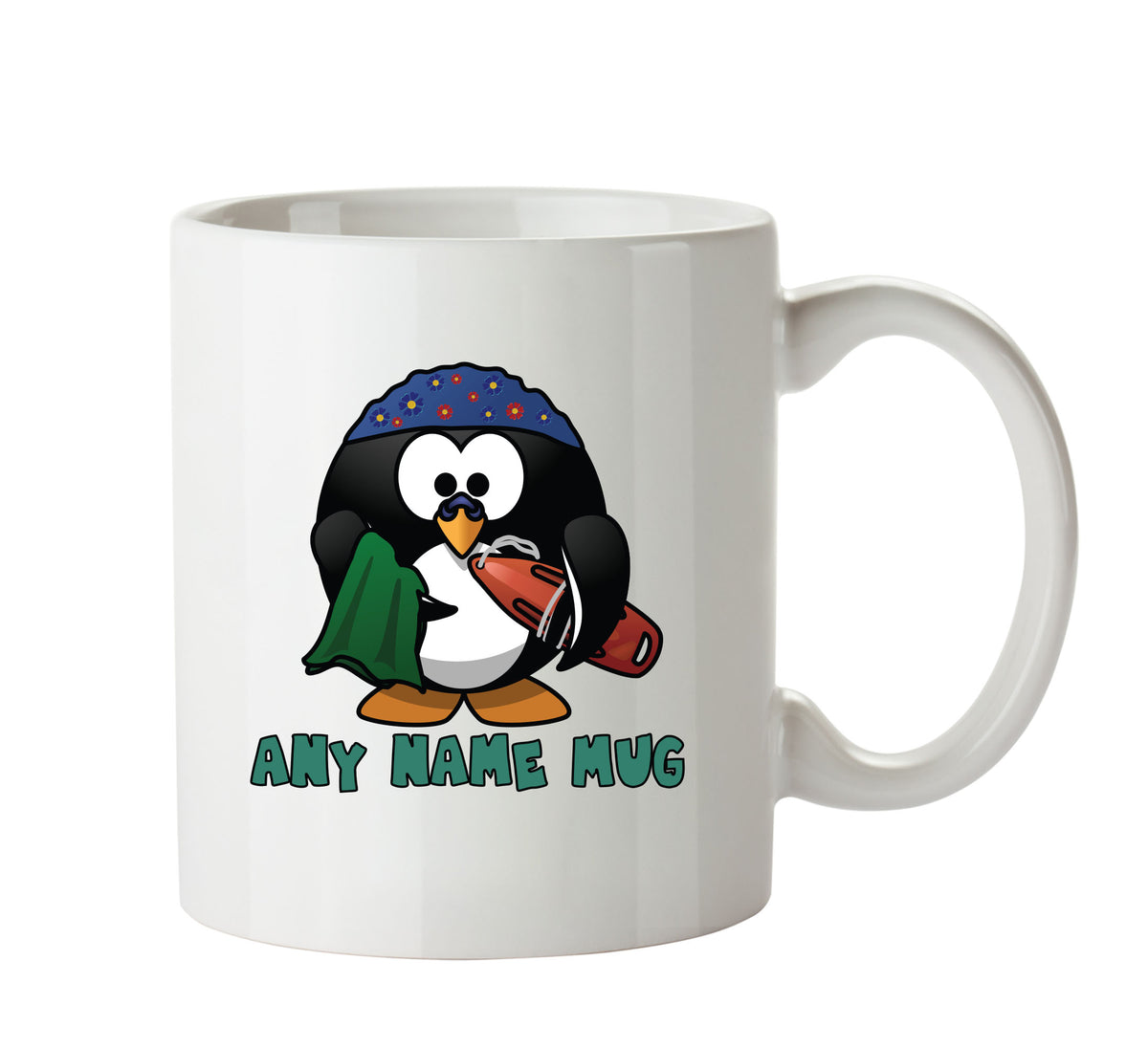 Personalised Beac Penguin Mug CARTOON Mug Office Mug – printed mug product image 1
