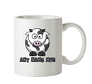 Personalised Black And White Cow Mug CARTOON Mug Office Mug