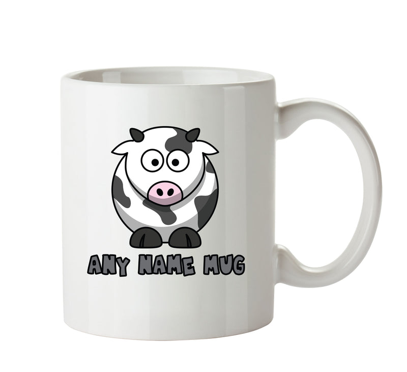 Personalised Black And White Cow Mug CARTOON Mug Office Mug