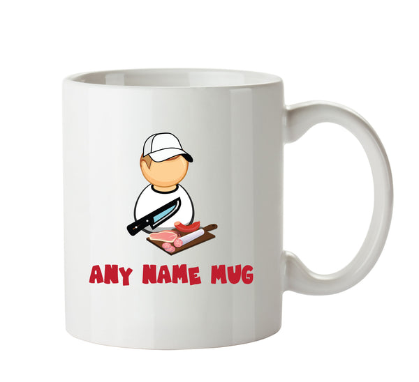 Personalised Butcher Mug CARTOON Mug Office Mug – printed mug product image 1