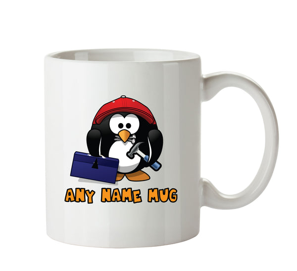 Personalised Crafty Penguin Mug CARTOON Mug Office Mug – printed mug product image 1