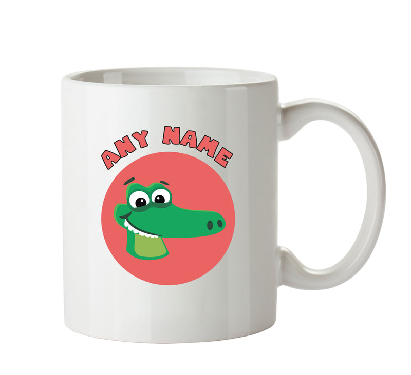 Personalised Cartoon Crocodile Mug