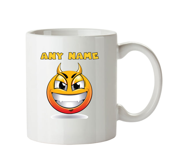 Personalised Cartoon Devil Emoji Emoticons Mugs – printed mug product image 1