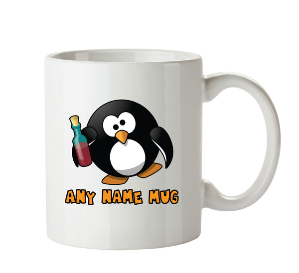 Personalised Drunken Penguin Mug CARTOON Mug Office Mug – printed mug product image 1