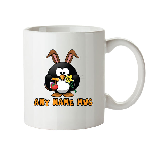 Personalised Easter Penguin Mug CARTOON Mug Office Mug – printed mug product image 1