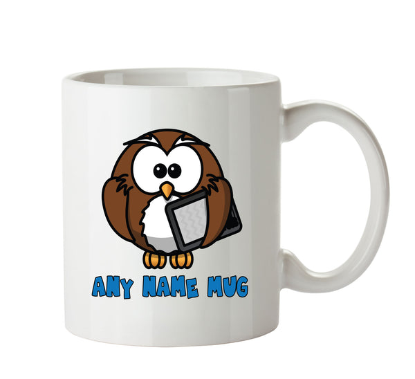 Personalised Ebook Owl Mug CARTOON Mug Office Mug – printed mug product image 1