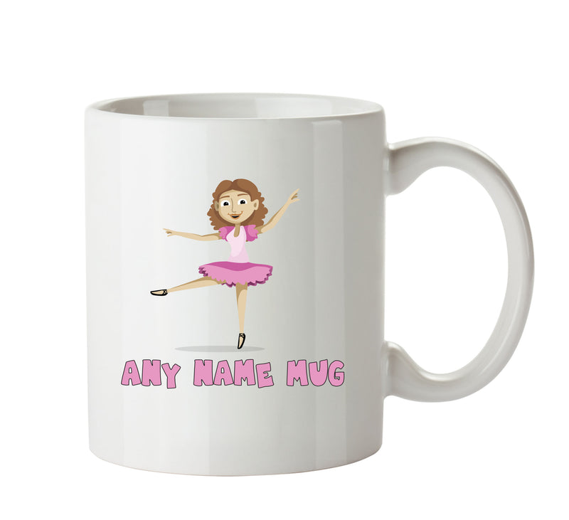 Personalised Female Balet Dancer Mug Occupational Mug Office Mug