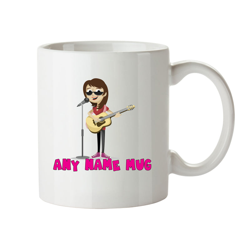 Personalised Female Singer Mug Occupational Mug Office Mug
