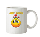 Personalised Cartoon Floating Hearts Emoji Emoticons Mugs