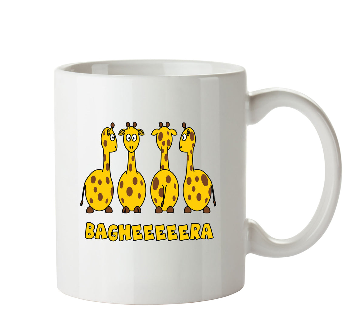 Personalised Cartoon Funny Cartoon Giraffe Family Mug – printed mug product image 1