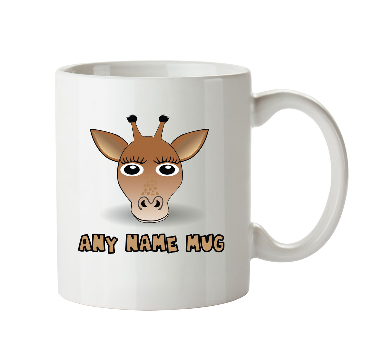 Personalised Cartoon Funny Giraffe Head Mug – printed mug product image 1