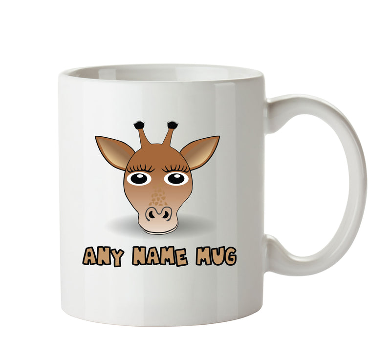 Personalised Cartoon Funny Giraffe Head Mug