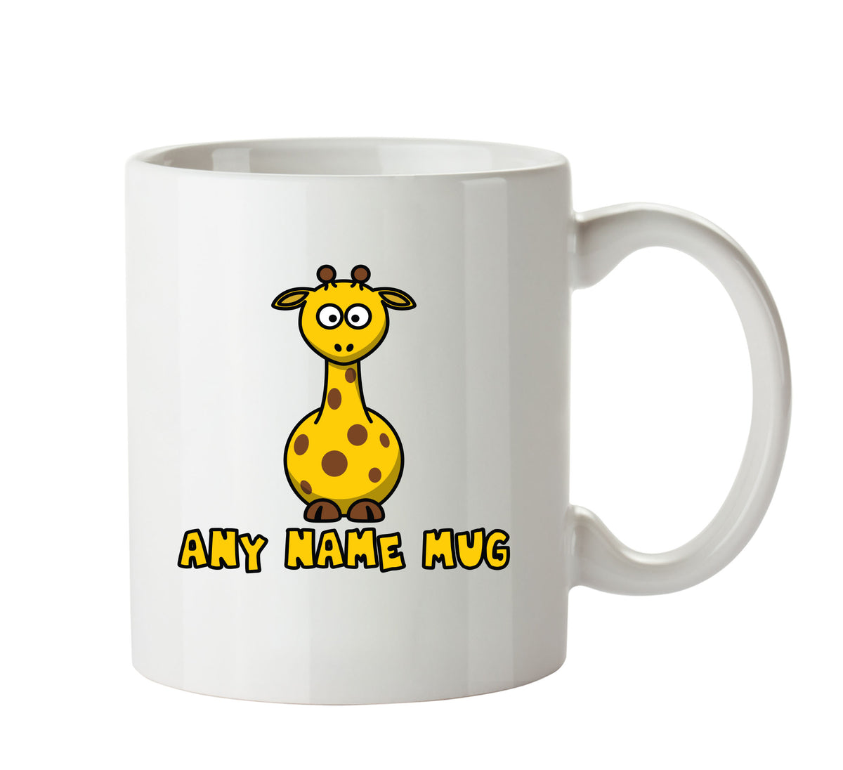 Personalised Cartoon Funny Giraffe Mug – printed mug product image 1