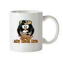 Personalised Cartoon Funny Hawian Penguin Mug