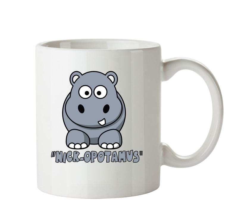 Personalised Cartoon Funny Hippo Mug