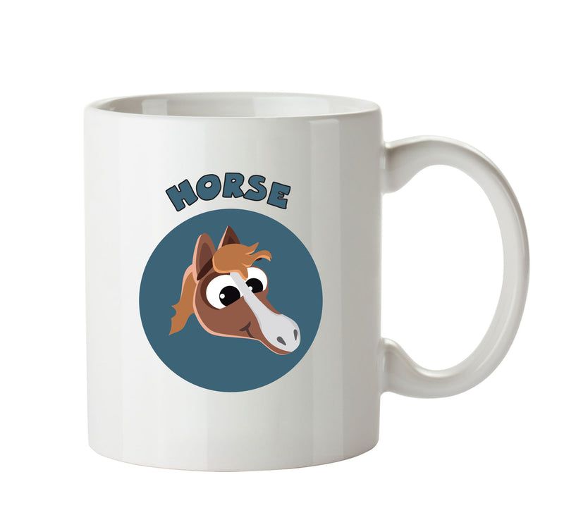 Personalised Cartoon Horse Mug