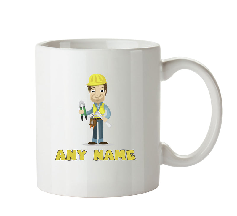 Personalised Male Builder Mug Occupational Mug Office Mug