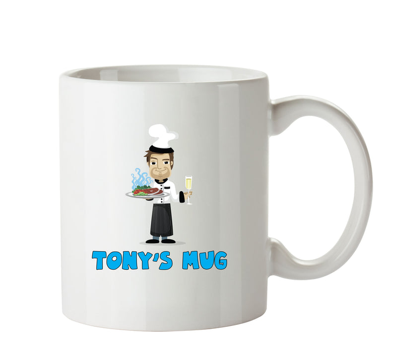 Personalised Male Chef Mug Occupational Mug Office Mug