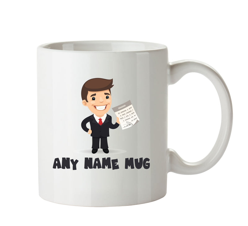 Personalised Male Financial Advisor Mug Occupational Mug Office Mug