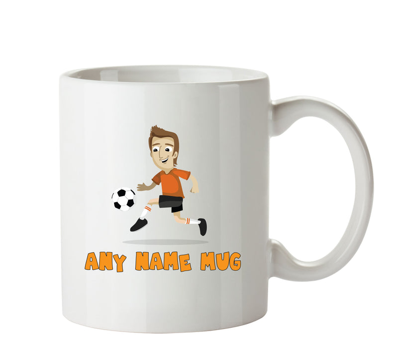 Personalised Male Footballer Mug Occupational Mug Office Mug