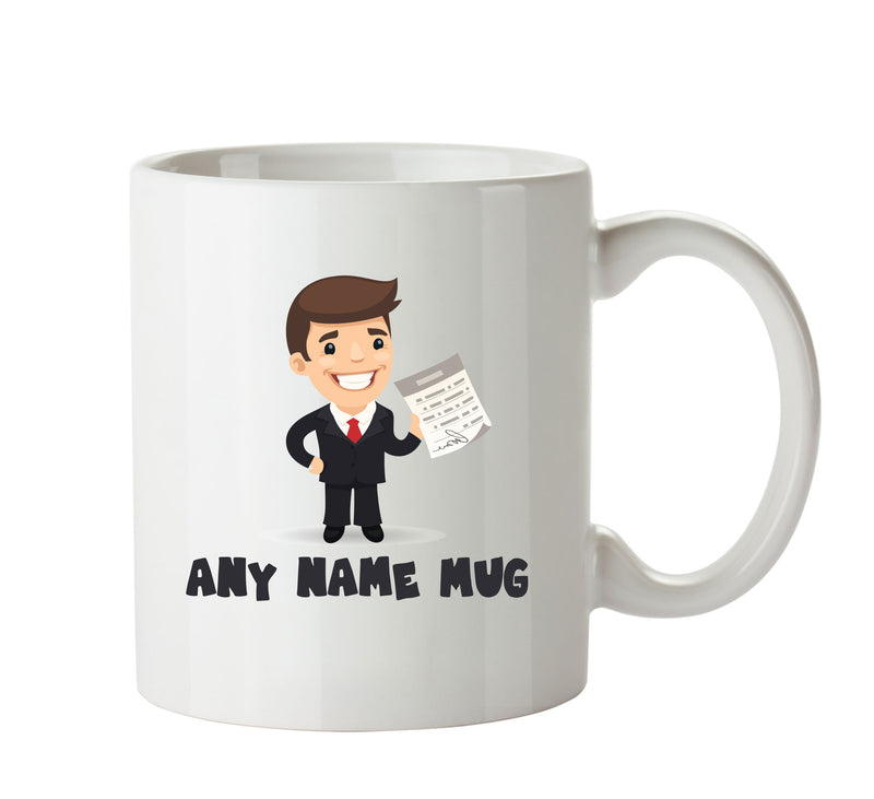 Personalised Male Life Insurance Broker Mug Occupational Mug Office Mug