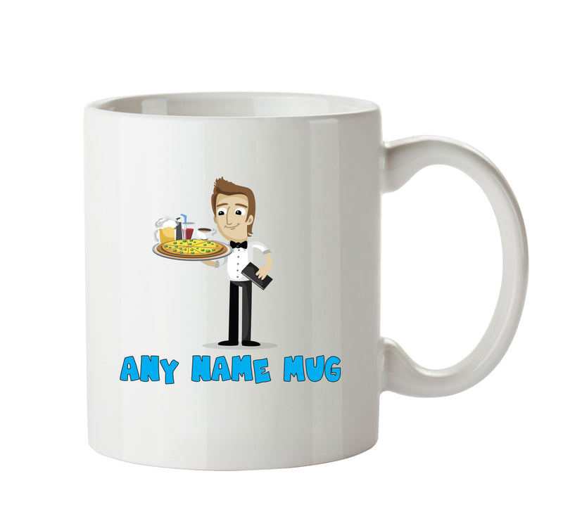 Personalised Male Waiter Mug Occupational Mug Office Mug