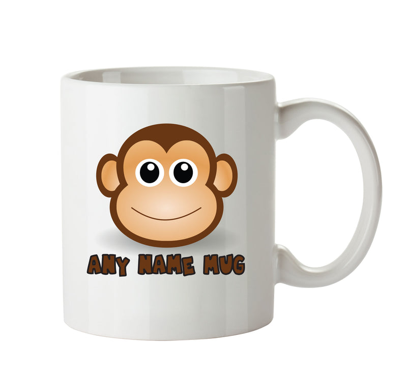 Personalised Cartoon Funny Monkey Head Mug