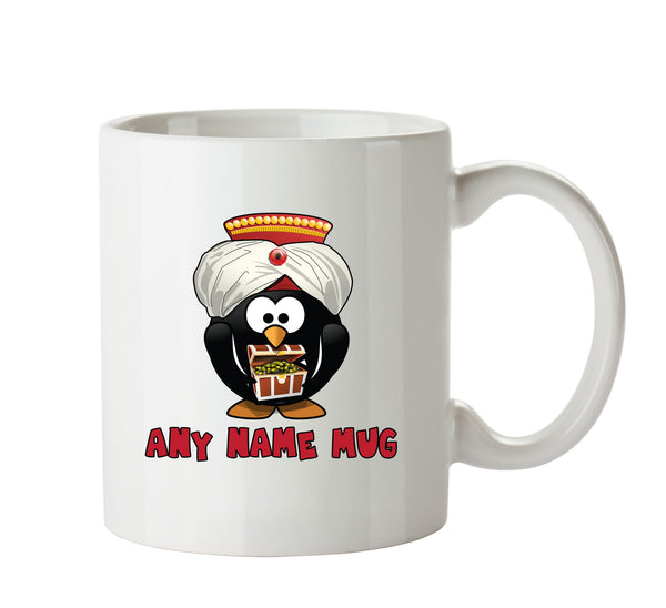 Personalised Cartoon Funny Oriental Penguin Mug – printed mug product image 1