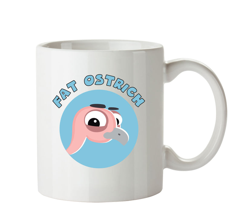 Personalised Cartoon Ostrich Mug
