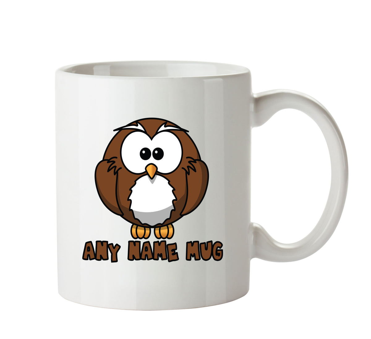 Personalised Cartoon Funny Owl Mug – printed mug product image 1