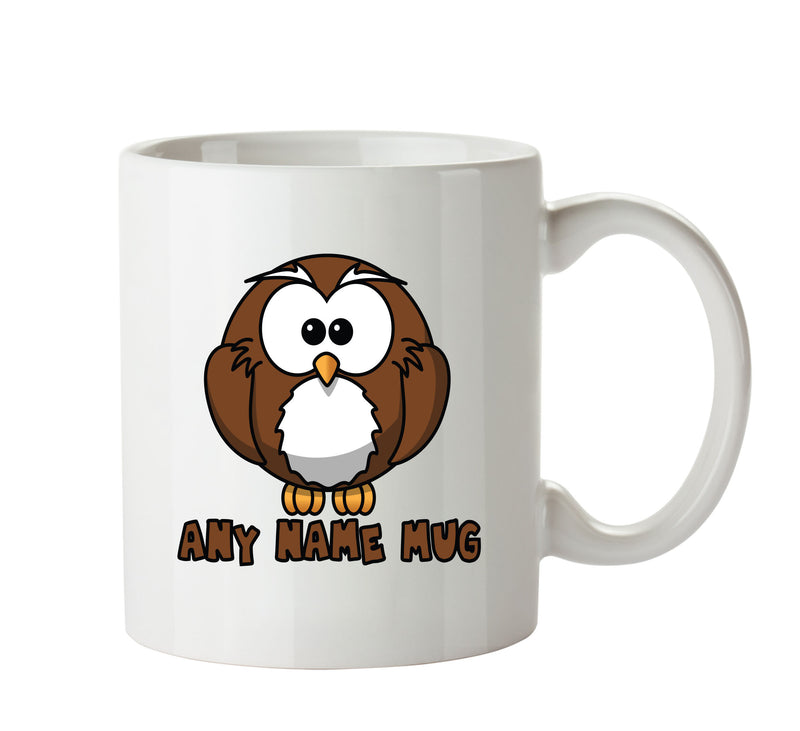 Personalised Cartoon Funny Owl Mug