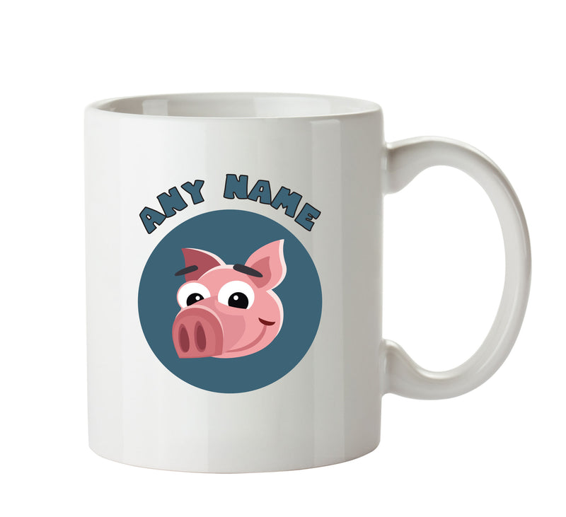 Personalised Cartoon Pig Mug