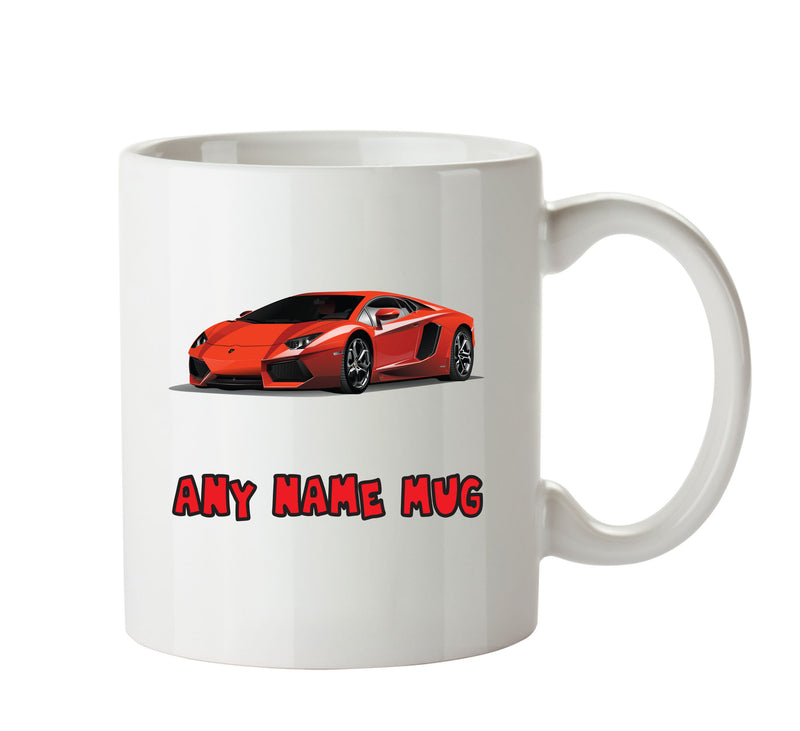 Personalised Red Racing Car Mug Occupational Mug Office Mug