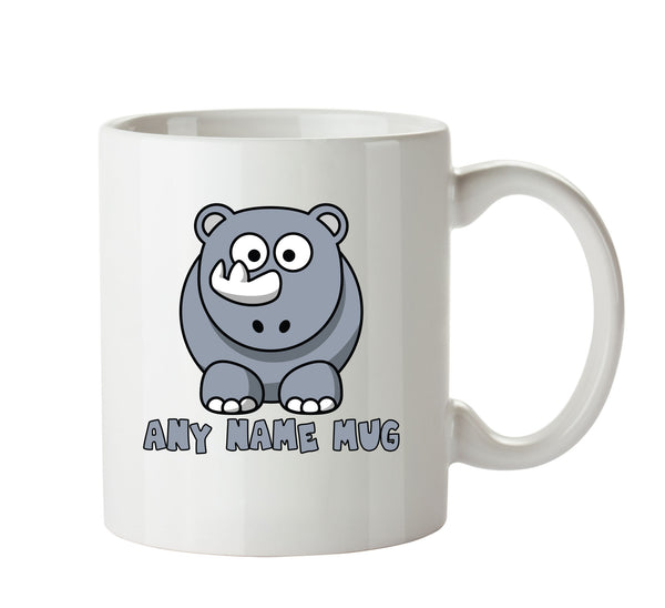 Personalised Cartoon Funny Rhino2 Mug – printed mug product image 1
