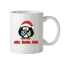 Personalised Cartoon Funny Santa Penguin Mug