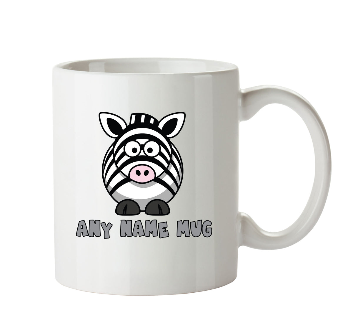 Personalised Cartoon Funny Zebra2 Mug – printed mug product image 1