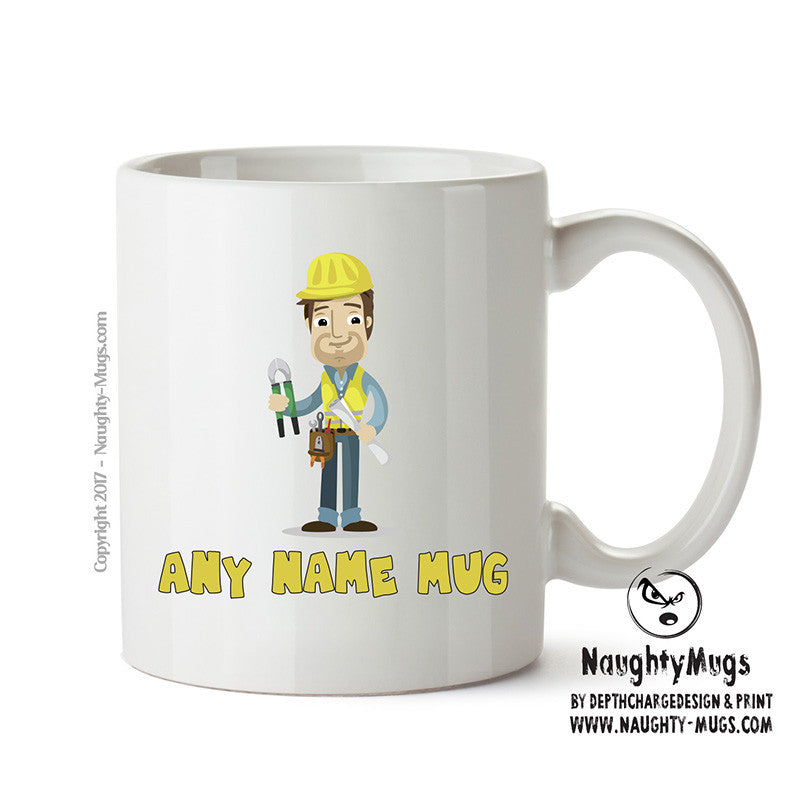 Personalised Male Builder Mug Occupational Mug Office Mug