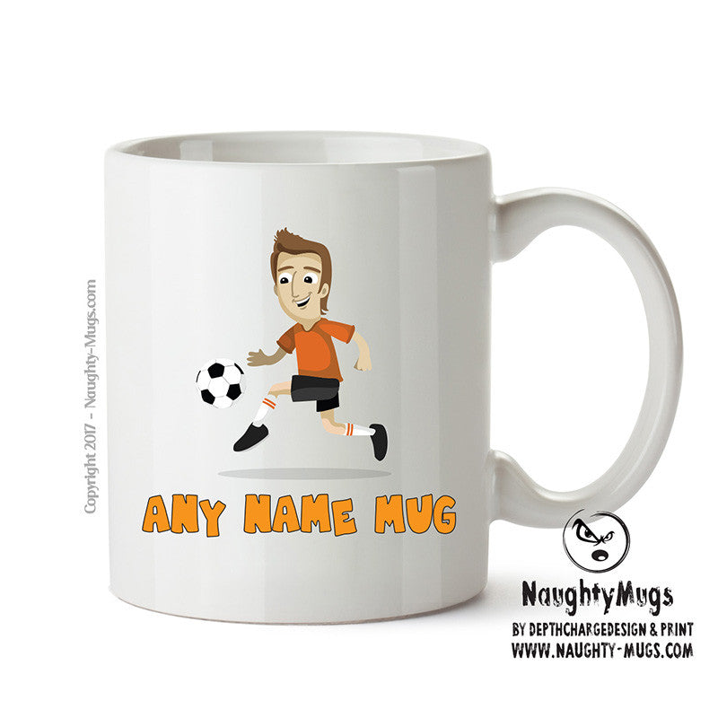 Personalised Male Footballer Mug Occupational Mug Office Mug