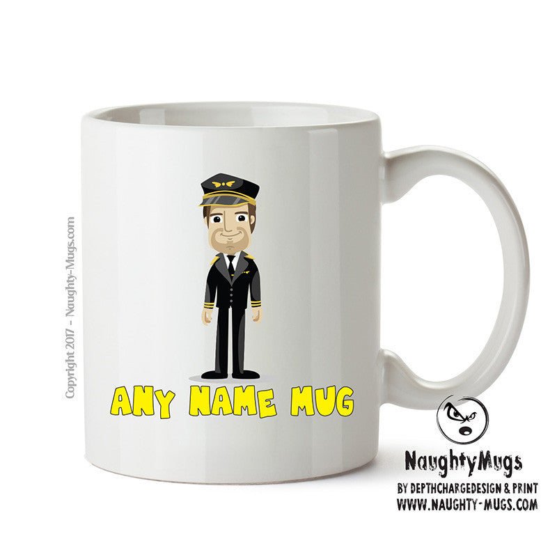 Personalised Male Pilot Mug Occupational Mug Office Mug