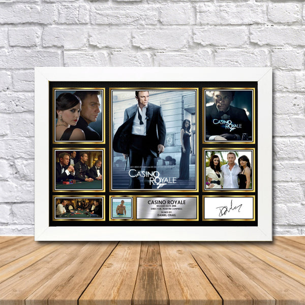 Casino Royale James Bond Printed Signature Print