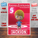 Caspers Scare School 2 Style Theme Personalised Kidshows Birthday Card (SA)