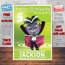 Caspers Scare School 6 Style Theme Personalised Kidshows Birthday Card (SA)