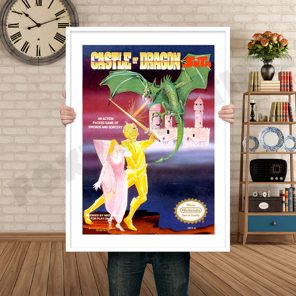Castle of Dragon Retro Game Inspired Theme Nintendo NES Gaming