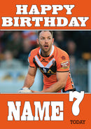 Castleford Tigers 4 Fan TEAM THEME INSPIRED Kids Adult Birthday Card